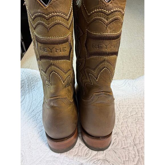 Reyme Men 11 Brown 046 Crazy Thing Square Toe Leather Western Cowboy Boots Shoes main image 11